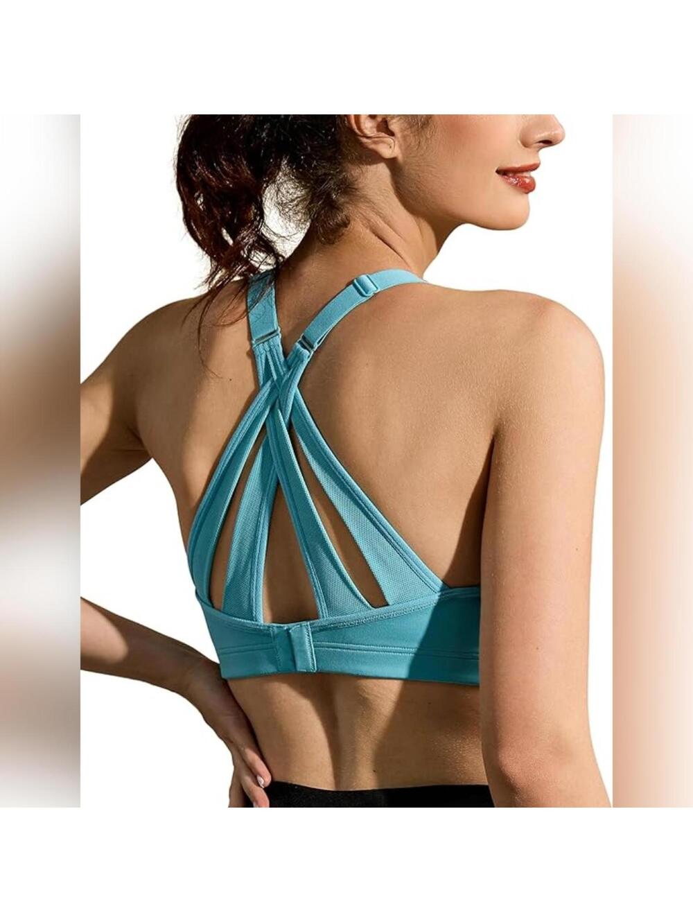 NWT Zero bound High Impact Criss-Cross Back Full Coverage Sports Bra, 34C